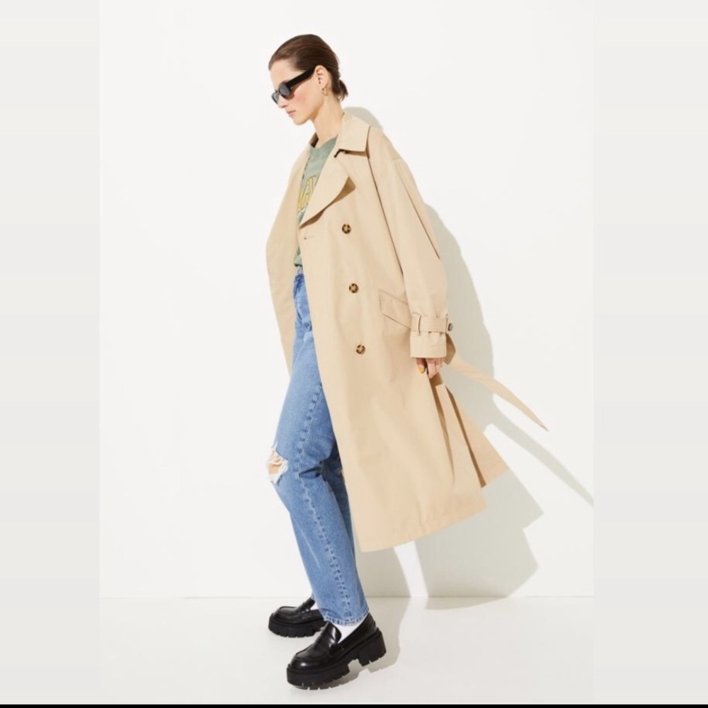H&M Cotton Trench Coat (NWOT)